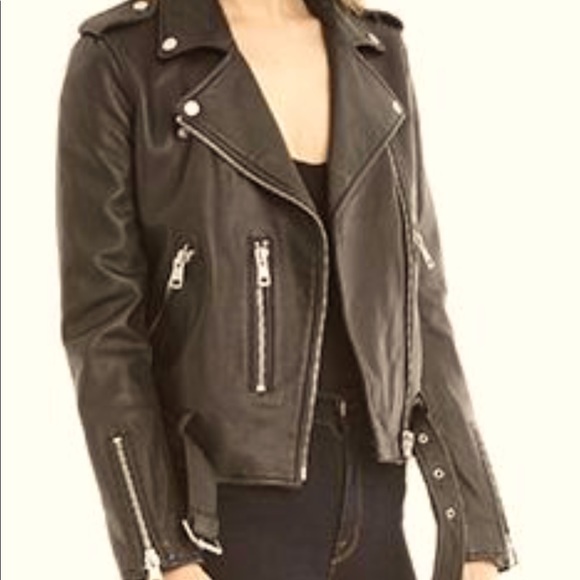 Red Bagatelle Nyc Genuine Leather Biker 